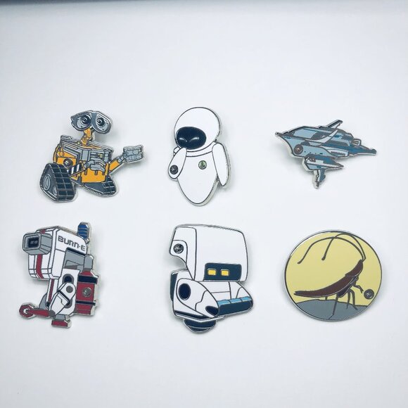 2024 Hidden Disney WALL-E Pixar Complete Set With Chaser Pin Lot of 6 Pins - Picture 1 of 14